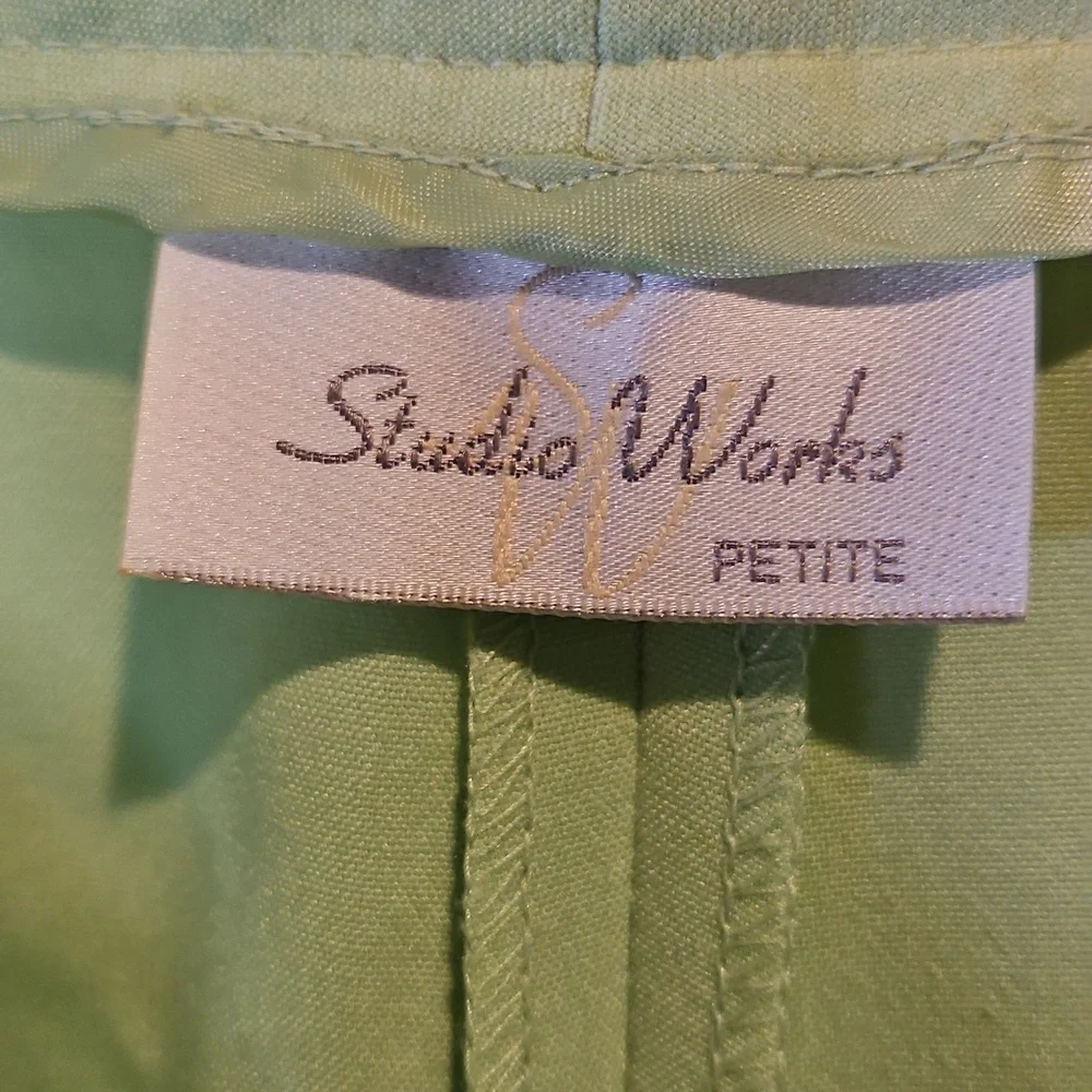 Vintage Studio Works Mint Green Dress Pants 14 Petite New - Picture 7 of 10